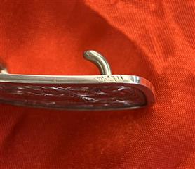 Sterling Silver Belt Buckle by Cust M Bilt Reno Nev, Antique Vintage Engraved